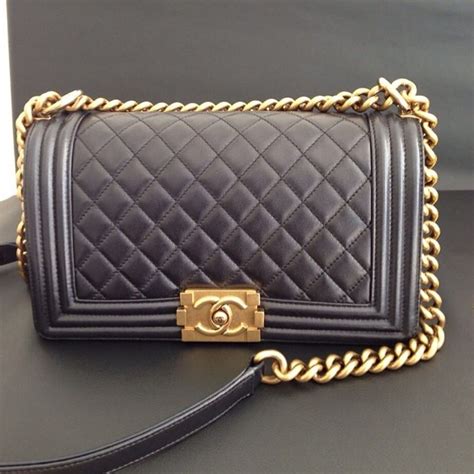 chanel boy bag medium gold hardware|chanel boy bag gold chain.